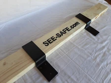 Security Door Brackets STEEL Z Barricade Drop In 3/16" Thick 2" Wide Fits 2x4's