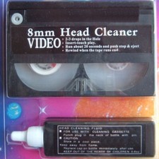 Hi8 Camcorder Video Wet Dry Head Cleaner Pack.With 8mm Cleaning Tape & Fluid