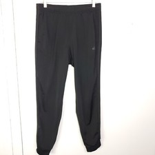 Adidas Pants Mens M Essentials Warm Up Tapered Track 3 Stripes Black Workout