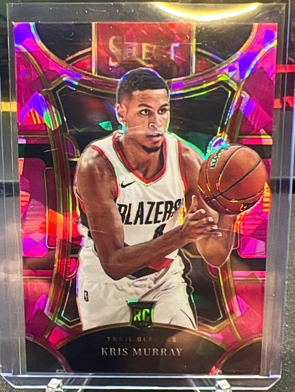 2023-24 Panini Select Kris Murray Mezzanine Cracked Pink Ice #’d/99 Rookie RC SP