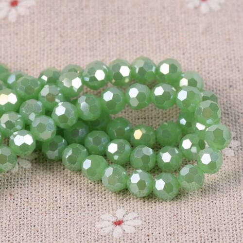100pcs 6mm Round Sphere Ball Faceted Crystal Glass Loose Spacer Craft Beads lot - Picture 78 of 110