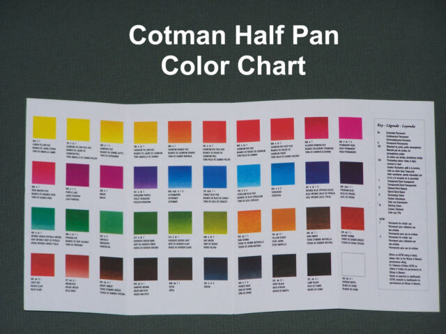 Cotman Watercolor Color Chart