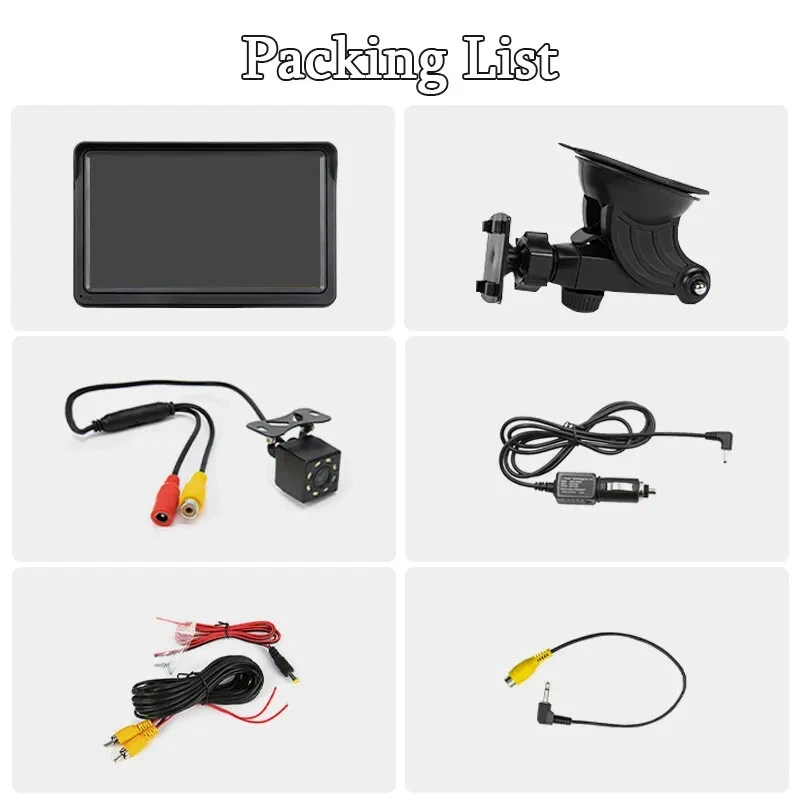 MONITOR HD 7 POLLICI TOUCH PER AUTO BLUETOOTH CON KIT PARCHEGGIO RETROCAMERA - Immagine 4 di 4