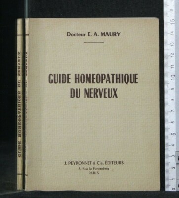 HOMÖOPATHISCHER NERVÖSER LEITFADEN. Maury. Peyronnet.