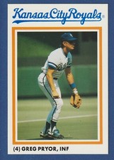 GREG PRYOR 1986 National Photo Royals Stadium Giveaway PROMO Card SGA MLB*