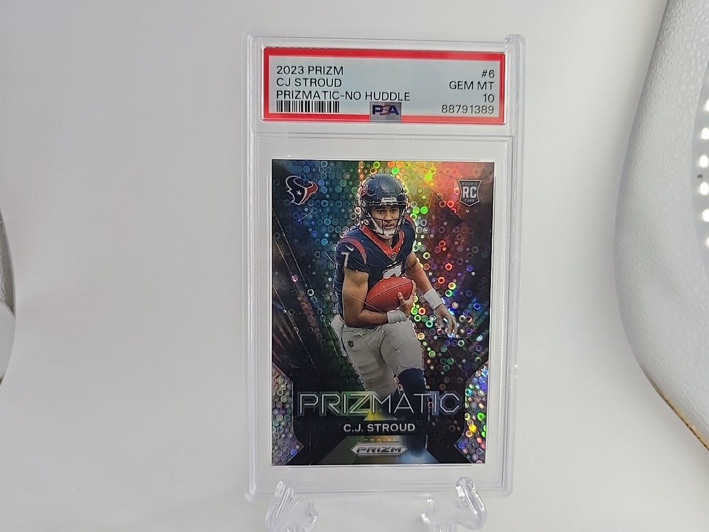 2023 Panini Prizm CJ Stroud Prizmatic No Huddle PSA 10 Houston Texans Roy #6