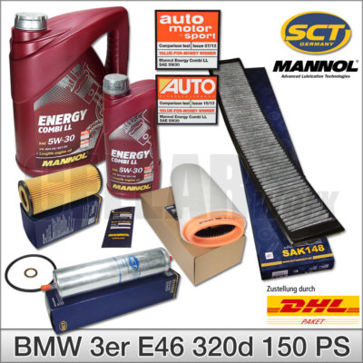 MANN FILTER INSPEKTIONSPAKET Passend Für BMW 3er E46 316 318i Ti Ci 115 150 Ps 482581