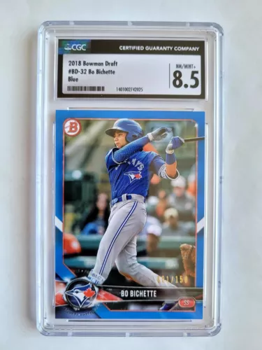 2018 TOPPS BOWMAN DRAFT BLUE BO BICHETTE RC! 1/150! CGC 8.5! 1/1! FIRST ONE!