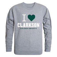 Clarkson University Golden Knights I Love Crewneck Sweatshirt Sweater