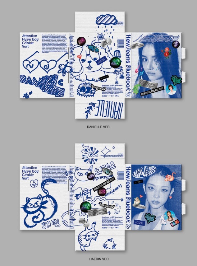 【新品未開封】New Jeans ヘリン♡1st EP　BLUE BOOK NewJeans 1st EP 'New Jeans' Bluebook ver | eBay
