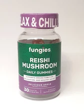 2) Fungies Reishi Mushroom Gummies Relax/Immune/Health Aging 30ct each EX 12/26 