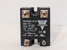 Carlo Gavazzi RA4825 D12 Solid State Relay Switch, 4kV insulation, 25A at 480V