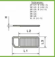 Luftfilter Green FüR Peugeot 2008 Ab 2013 Bis 2019 1.6Li VTI-120PS