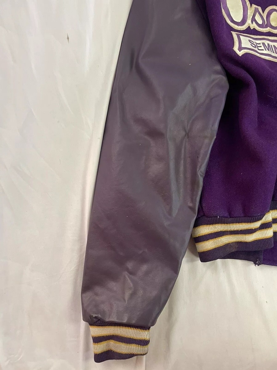 Vintage 90s Letterman Jacket Size M Purple Band Neff Varsity Vintage 90s Letterman Jacket Size M Purple Band Neff Varsity