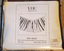 VHC Brands Queen Bed Skirt; Ruffle,  Primitive Check; NWT!