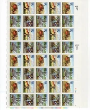 1989 25 cent UPU Full Sheet of 40 Scott #2434-2437, Mint NH