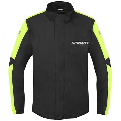 Germot Regenjacke Motorrad Bergen schwarz-neongelb