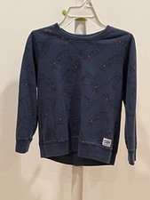 New OshKosh Boys 8 year Pull Over Sweatshirt Top Soft Navy Blue Varsity Athl Dep