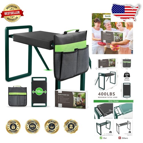Ergonomic Foldable Garden Kneeling Seat - 400 lbs Capacity, Great for Gardeners