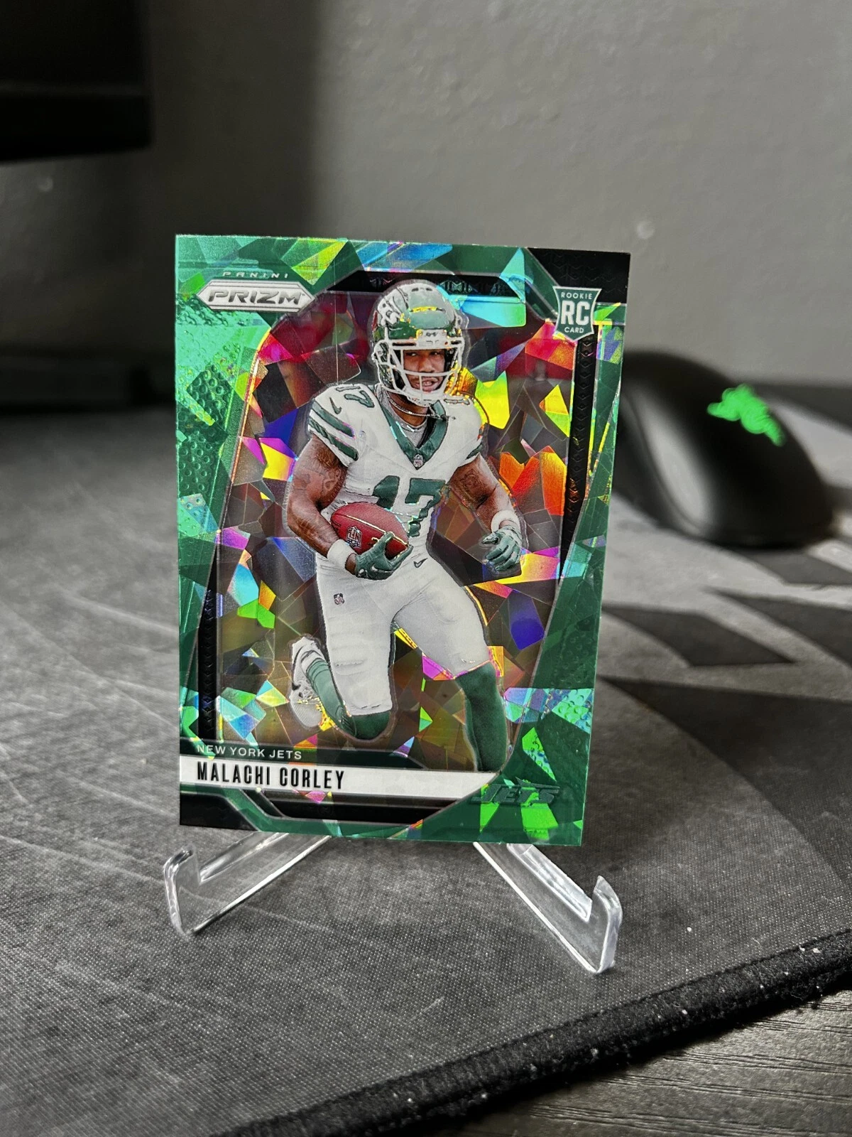 2024 Panini Prizm - Rookies Green Ice Prizm #369 Malachi Corley (RC)
