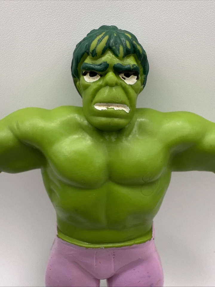 Figura de acción flexible The Incredible Hulk Bendems 1989 de colección Just Toys Marvel Foto 2 de 4
