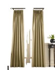 Faux Silk Beige Window Curtains & Drapes