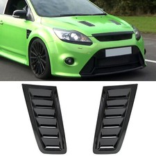 Gloss Black Universal Bonnet Air Vents Hood Trim For Ford Focus RS MK2 Style