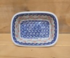 Boleslawiec Polish Pottery #741 9-7/8"L x 7-3/8"W x 2-1/2"H Rectangular Bowl