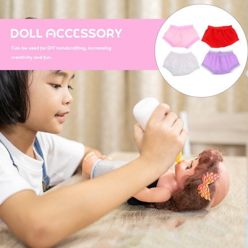 4pcs Doll Panties Small Underwear Underpants Pretend Play Accessories Random - Picture 7 of 12