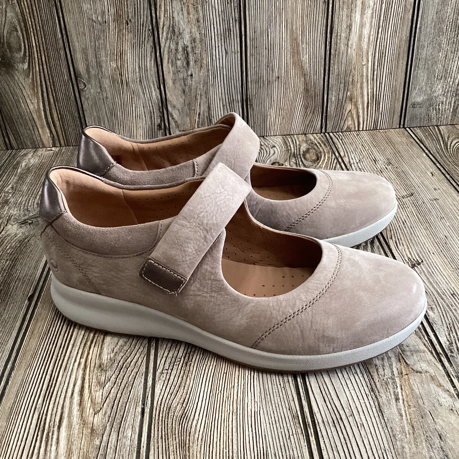 Ballerine Clarks donna destrutturate senza cinturino adorn comode Mary Jane taglia 10 M