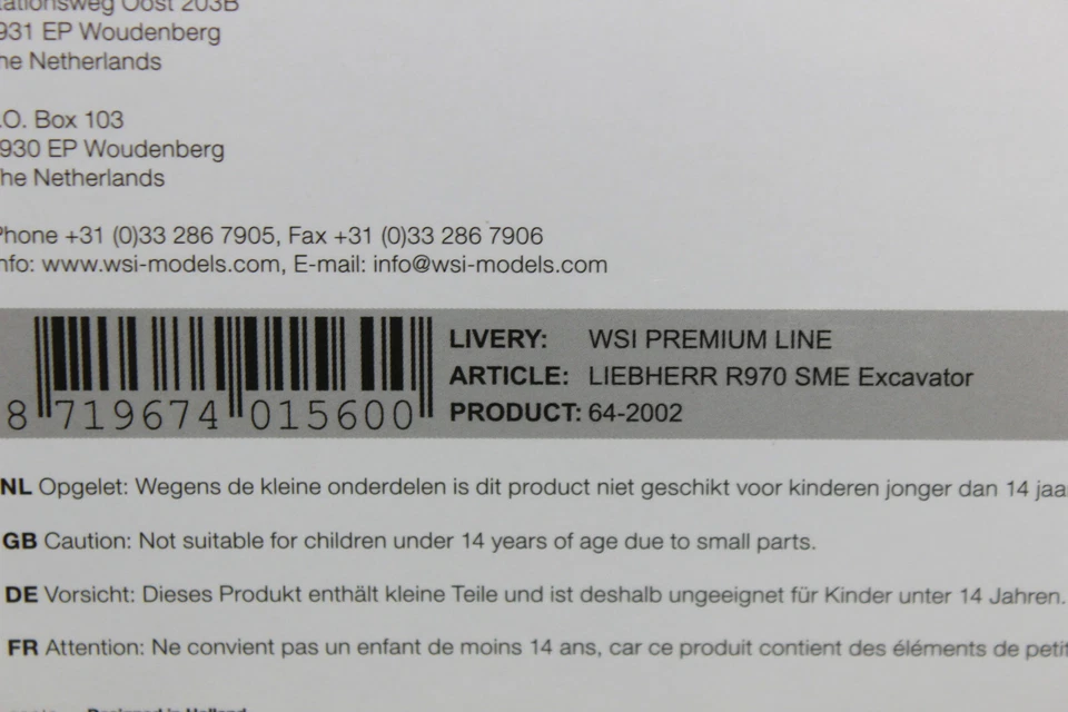 Wsi 64-2002 Facelift Liebherr R 970 Jaune Pelles sur Chenilles Sme 04-1047 1:50 - Photo 4/4