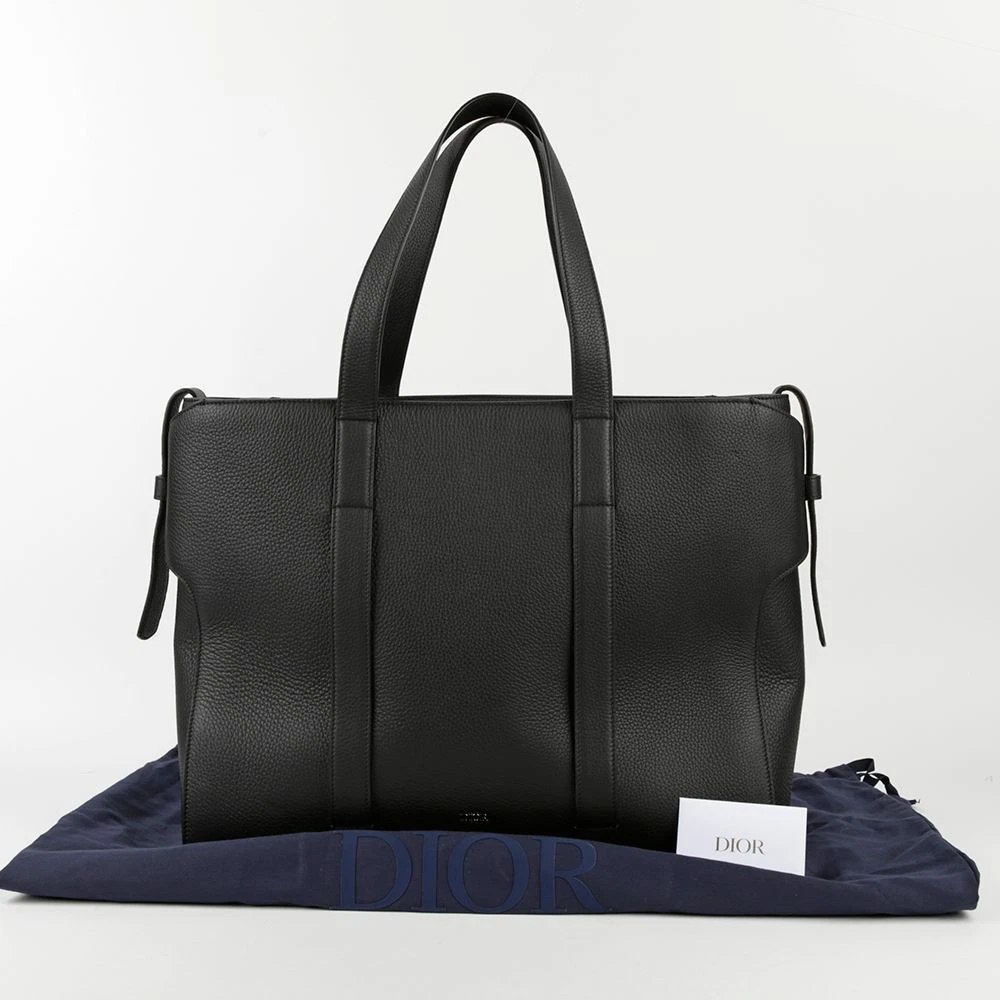 Grand sac fourre tout Dior en cuir noir Corolle 1TNSH050ULA 54071364