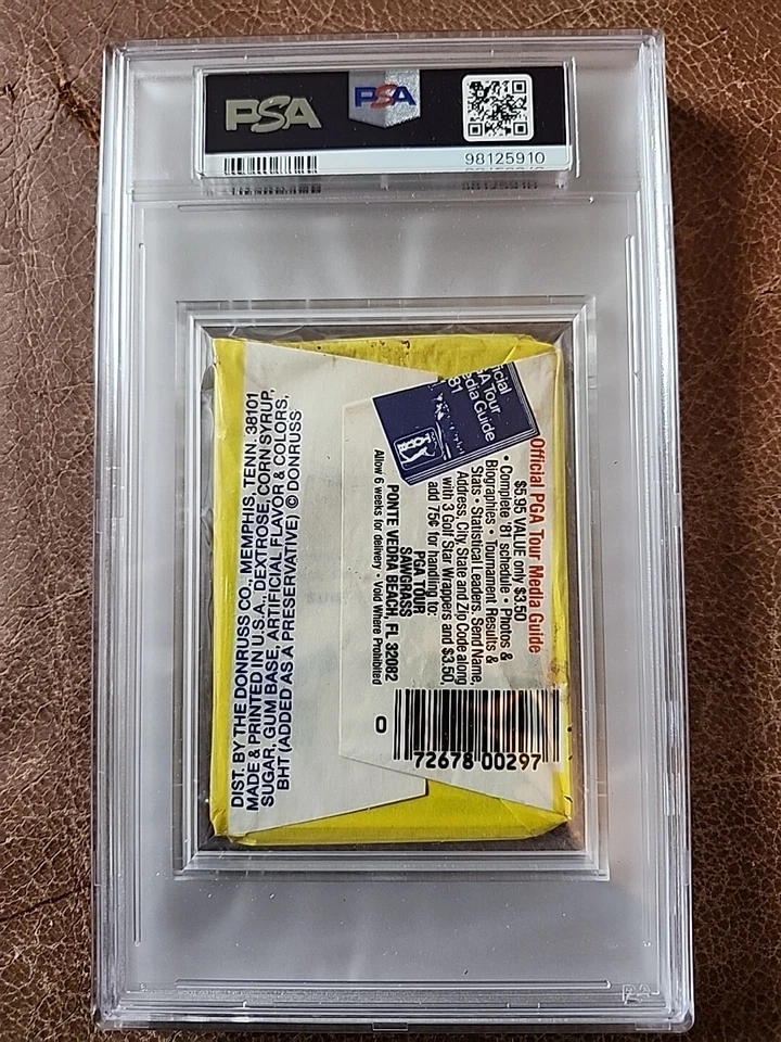 1981 Donruss Golf Wax Pack Jack Nicklaus RC On Back - PSA Authenticated - Image 2 of 4