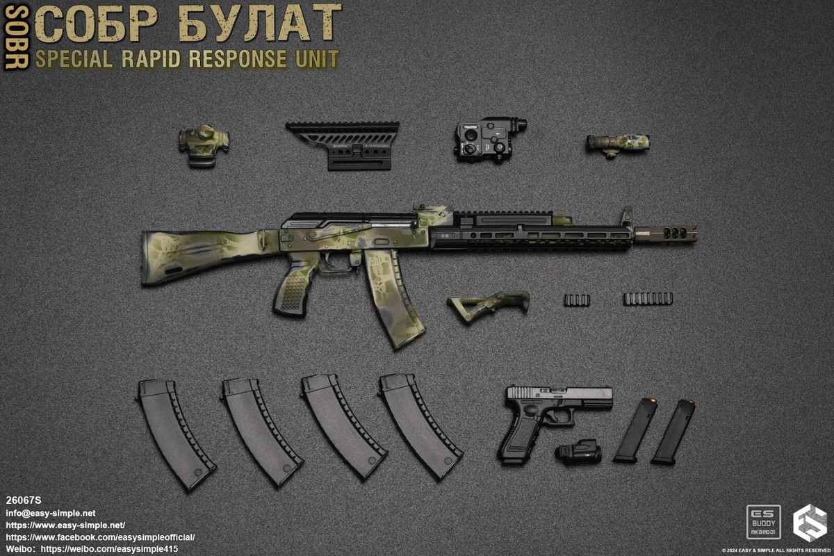 1/6 Easy&Simple 特殊迅速対応ユニットソブラAK-74カスタム 1:6 Easy & Simple Russian Rapid Response SOBR S AK74 Rifle
