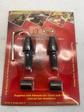 BAR END WEIGHTS Bike Motorcycle SCOOTER Handlebar Weight Ends POINTED BLACK NEW