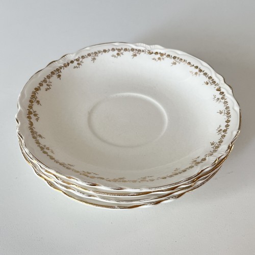 Antique Homer Laughlin Hudson Majestic Gold Band Saucer 6” Set of 4 - Picture 8 of 10