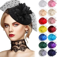 Jeyiour 15 Pcs Tea Party Hats for Women 20s Fascinators Pillbox Hats... 