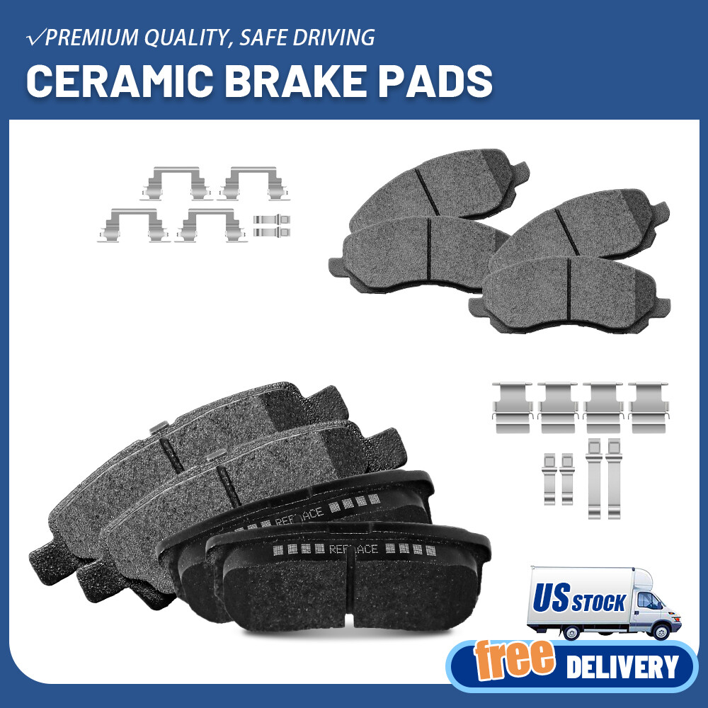 2004-2016 Jeep Patriot Mitsubishi Lancer Dodge Ceramic Brake Pads Front & Rear