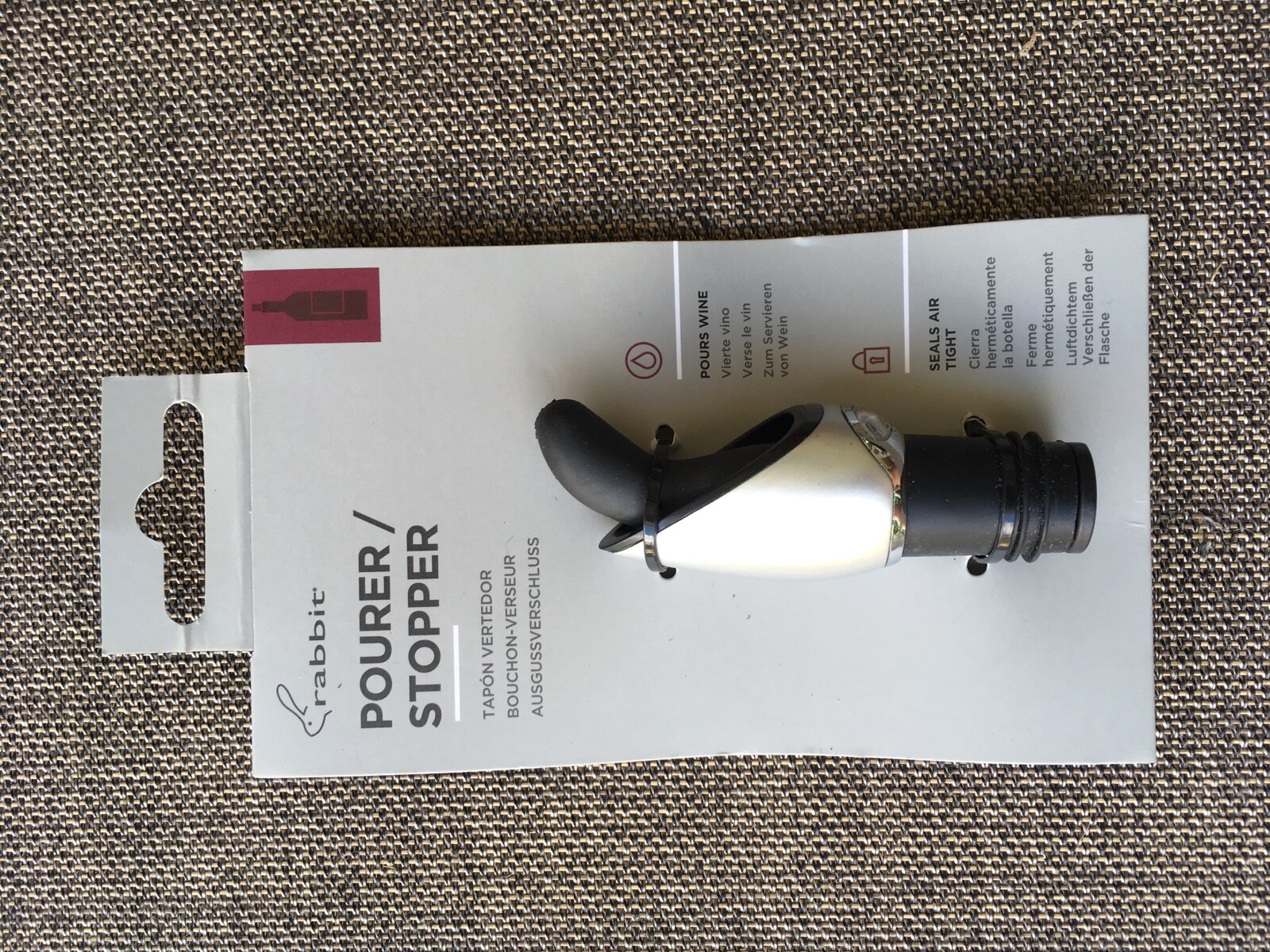 Metrokane Wine Pourer Stopper, Rabbit Wine Pourer / Stopper eBay