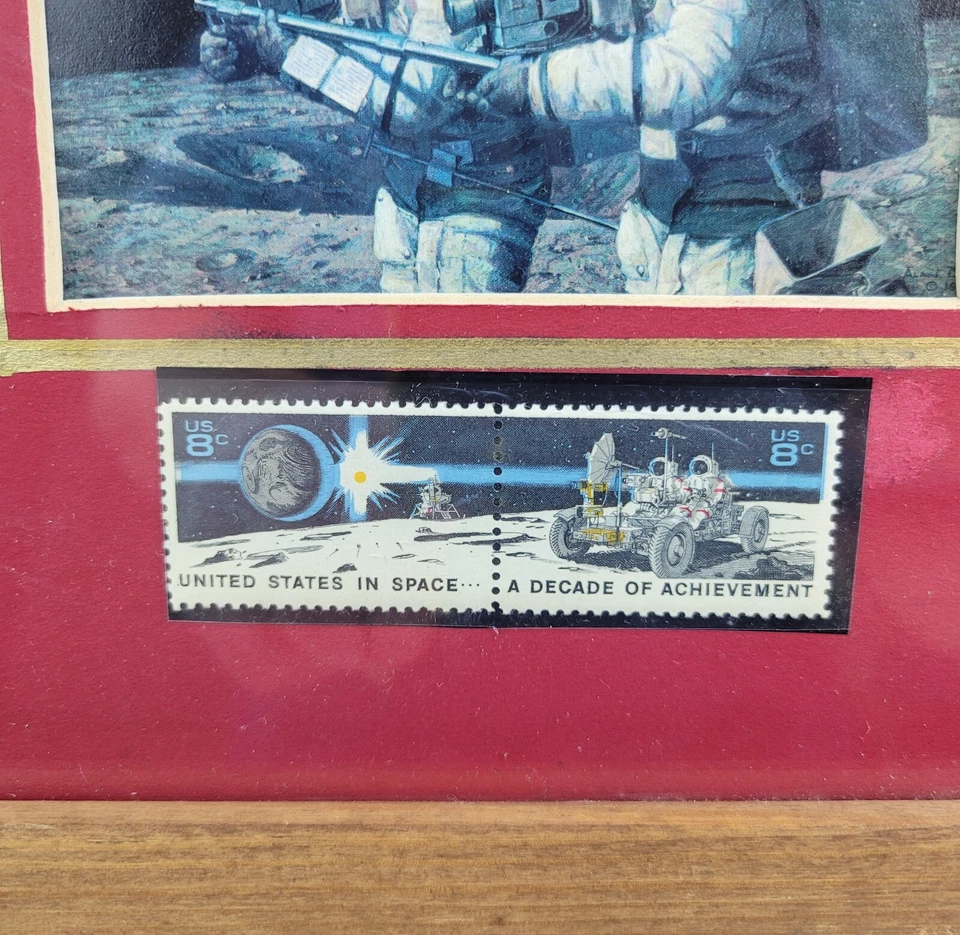 1971 United States In Space A Decade Of Achievement Framed 8 Cent Stamps 11 x 9 - Image 3 of 4
