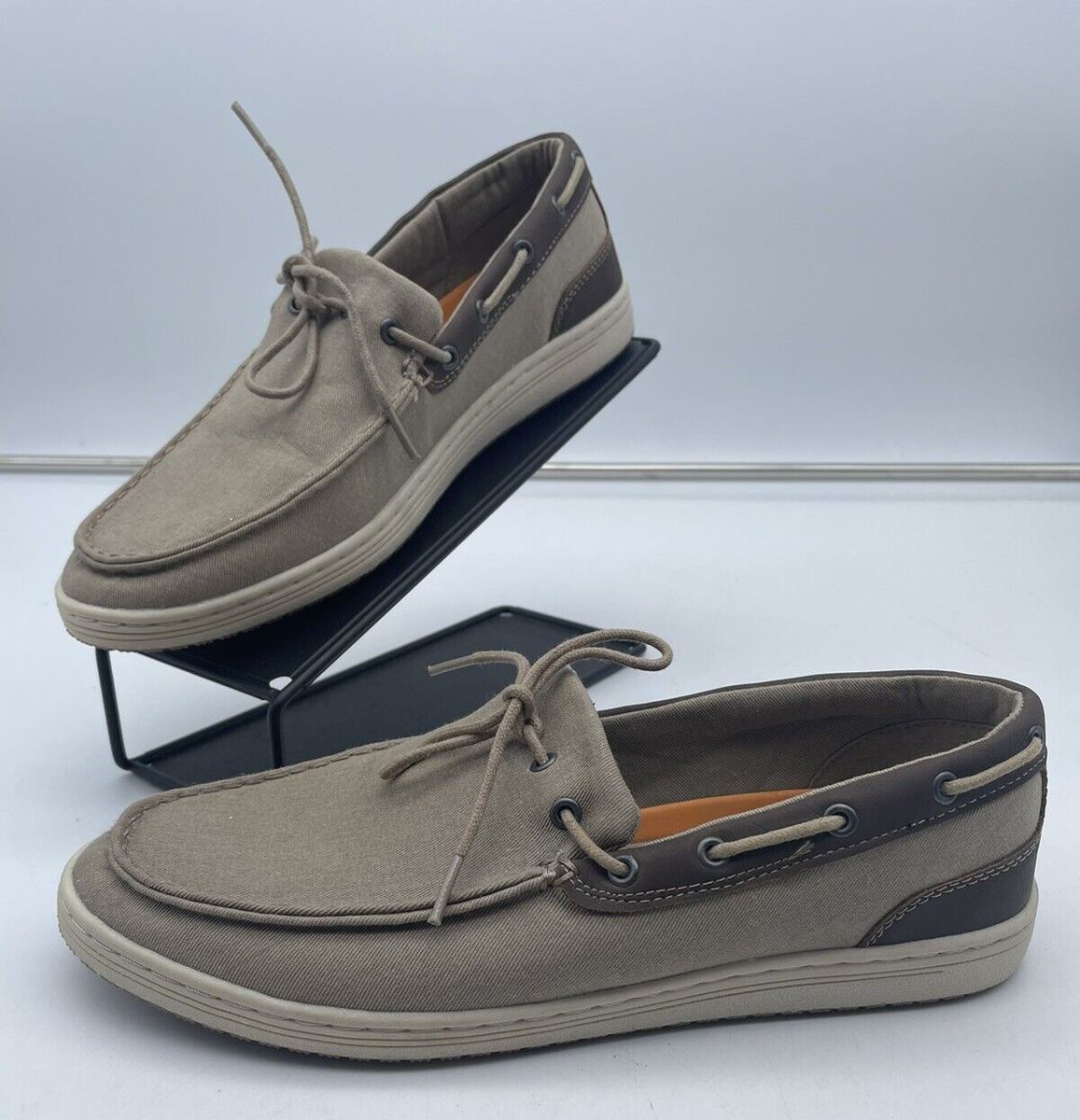 M\u0026S Airflex Total Comfort Boat Deck Canvas Shoes Slip On Beige Stone Men's  UK 9 | eBay UK