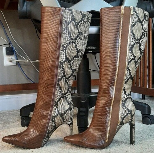 Shoedazzle Kioni Brown Snake/Lizard 