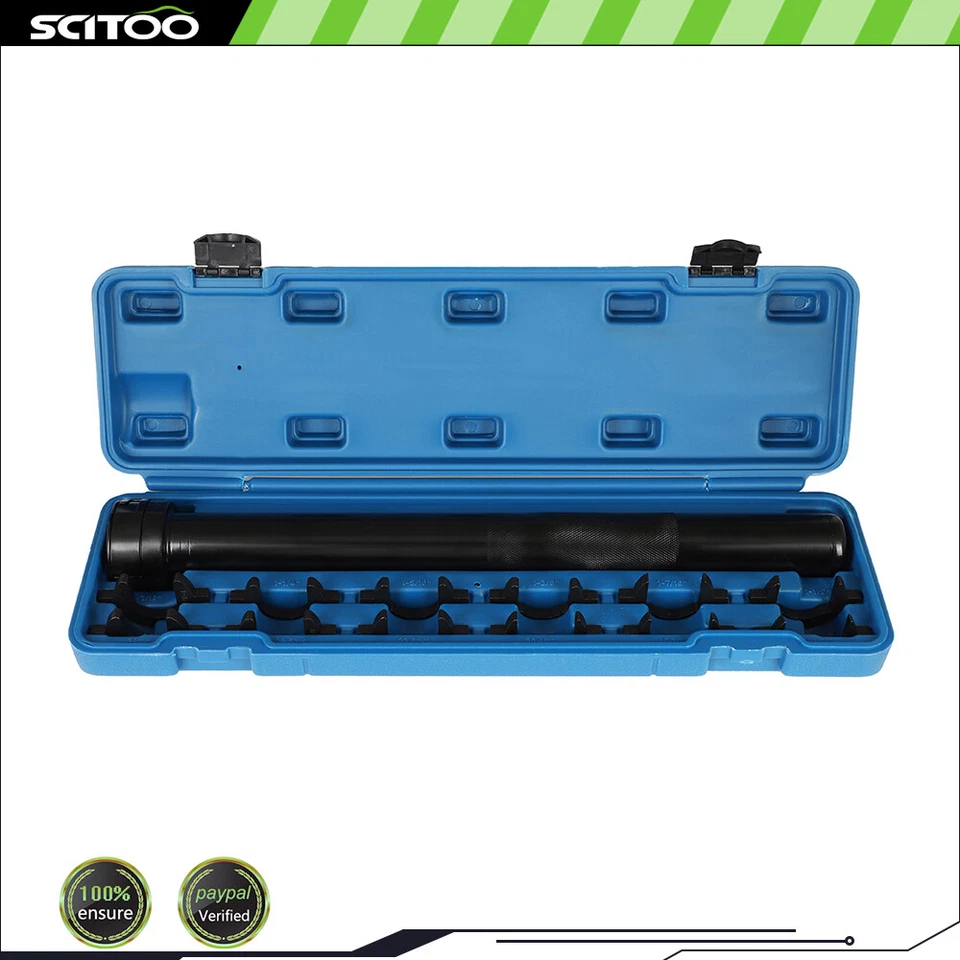 Juego de herramientas de extracción e instalación Master Inner Tie Rod con 12 adaptadores de patas de gallo