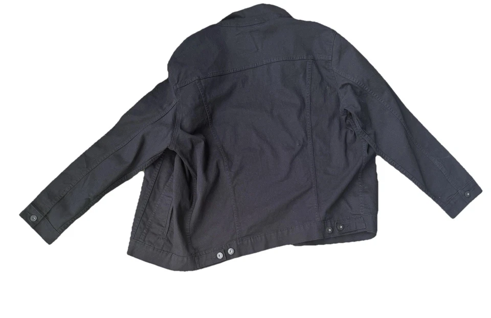 Chaqueta de Camionero Levi Strauss Signature Hombre XXL Negra Denim Abotonada Manga Larga Foto 2 de 3
