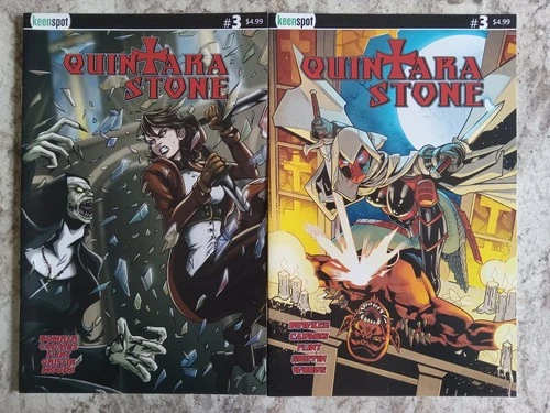 Quintara Stone #3 + #3 B Variant Set 1st Print VF/NM  Keen Spot Comics