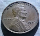 1926 P Lincoln Wheat Small Cent Bronze BN Circulated AU