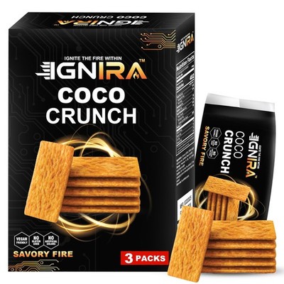COCO Crunch Coconut Crackers, Crispy Plant-Based Coconut Chips, Toasted Cocon...
