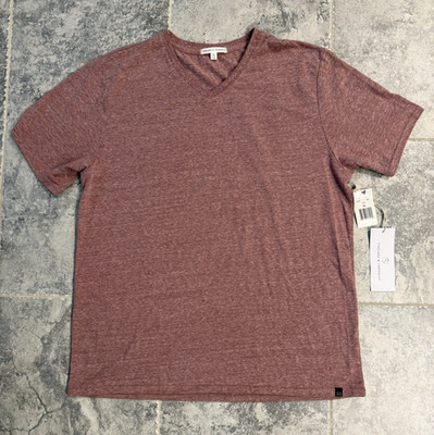 NWT Threads 4 Thought Men s Heather Maroon Short Sleeve V-Neck T-Shirt Size XL