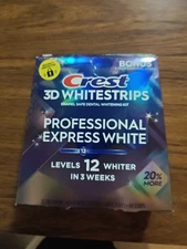 Crest 3D White Strips Professional Express White 12 Levels Whiter Bonus Strips