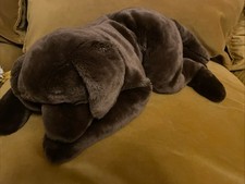 Vtg Life Size Plush Brown Labrador Retriever Lab Dog Kids Preferred 35  1999